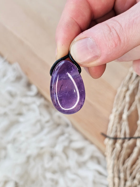 Amethyst, Anhänger gebohrt