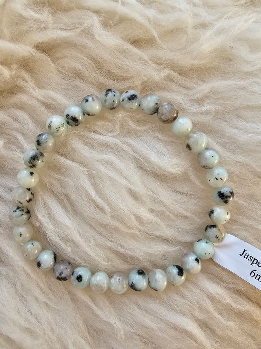 Kiwi Jaspis, Kugelarmband 6 mm