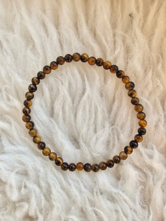 Tigerauge, Kugelarmband 4 mm