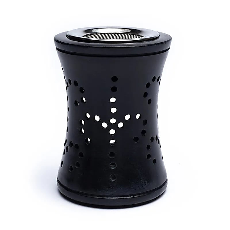 Räuchergefäß/Duftlampe Speckstein schwarz