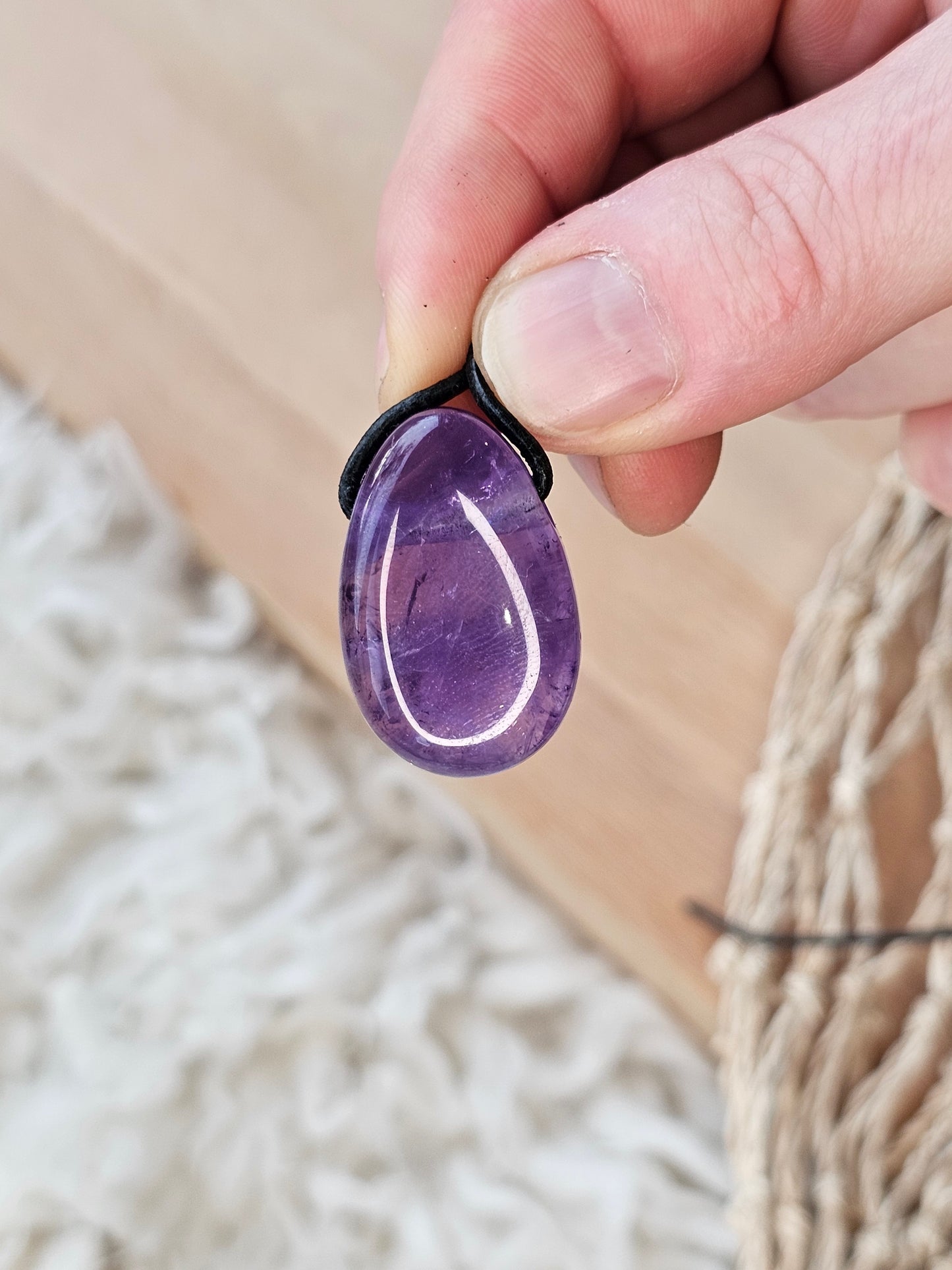 Amethyst, Anhänger gebohrt