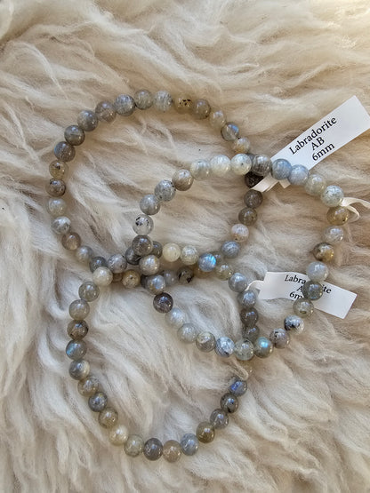 Labradorit, Kugelarmband 6 mm