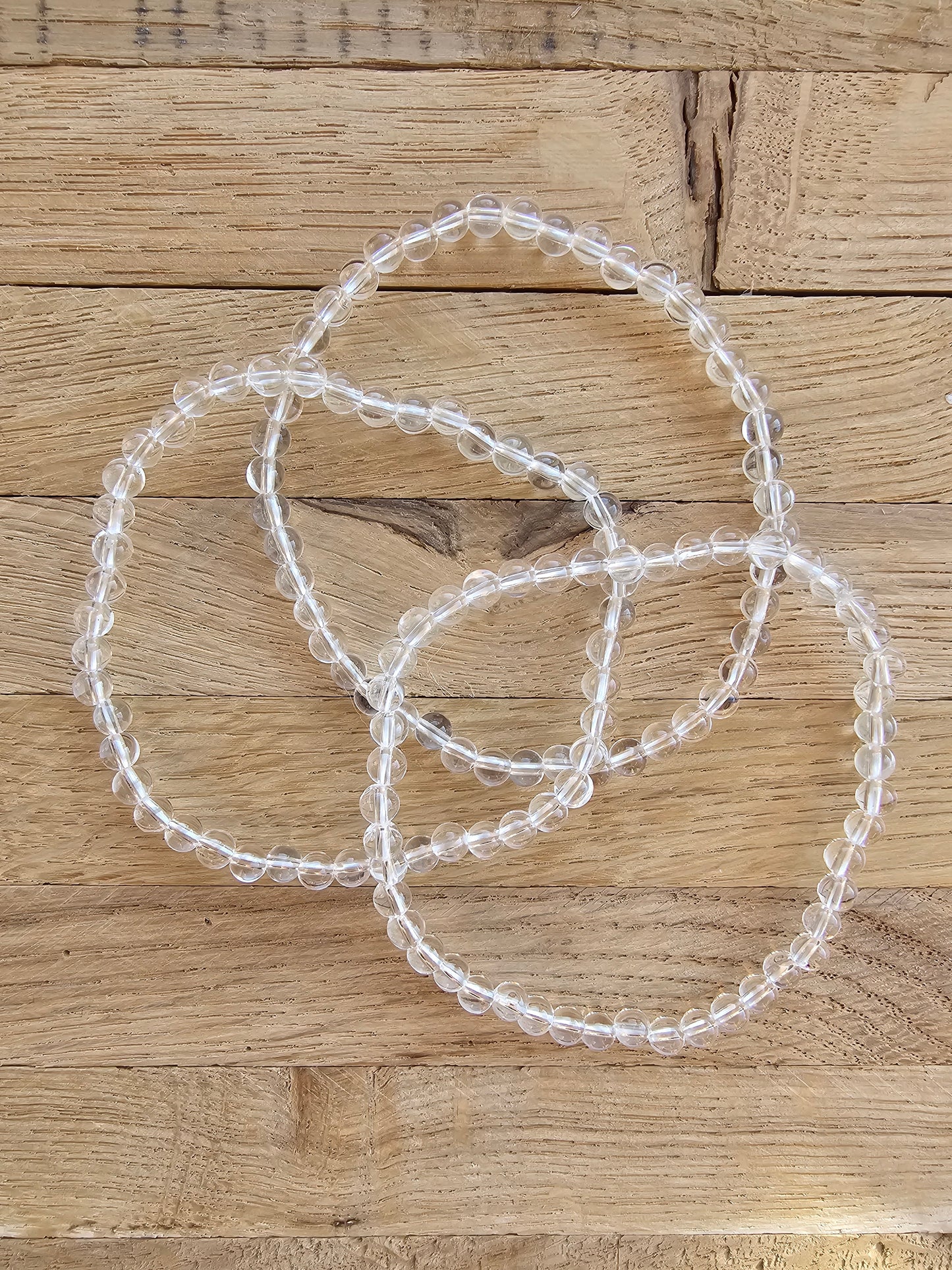 Bergkristall, Kugelarmband 4 mm