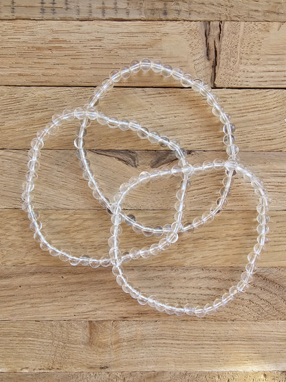 Bergkristall, Kugelarmband 4 mm
