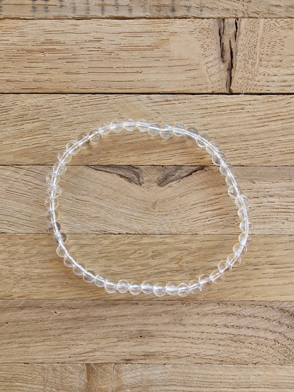 Bergkristall, Kugelarmband 4 mm