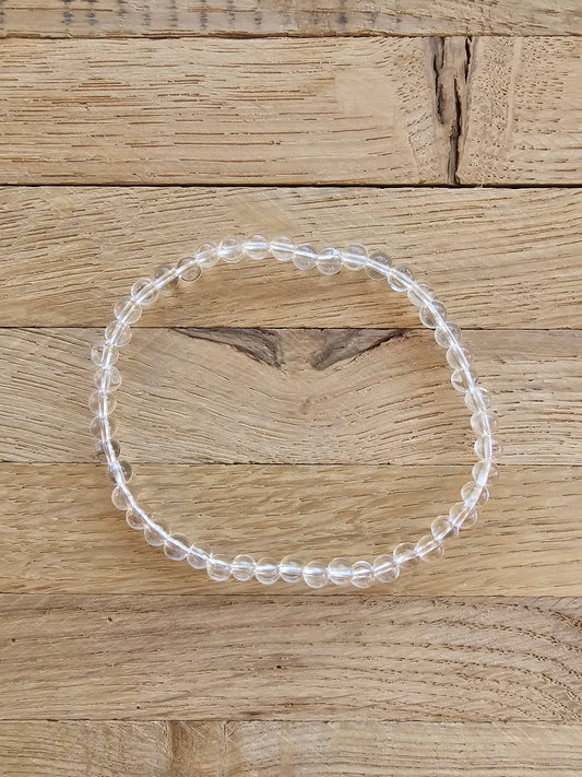 Bergkristall, Kugelarmband 4 mm