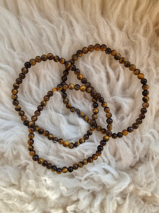 Tigerauge, Kugelarmband 4 mm