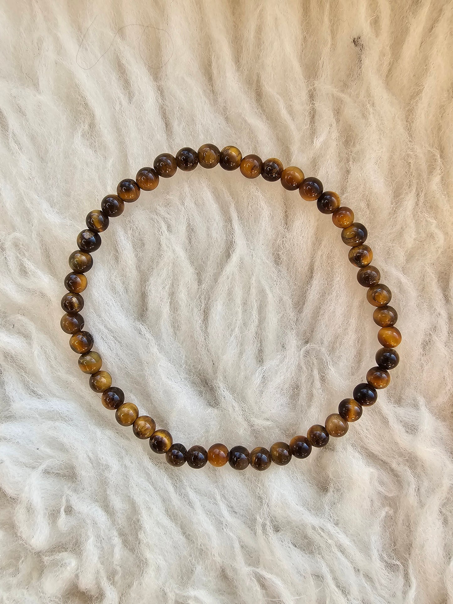 Tigerauge, Kugelarmband 4 mm