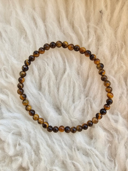 Tigerauge, Kugelarmband 4 mm